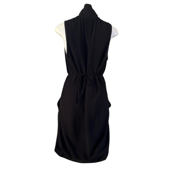 Aritzia Wilfred Sabine Black Wrap Front Mini Dress Size S - Picture 5 of 14